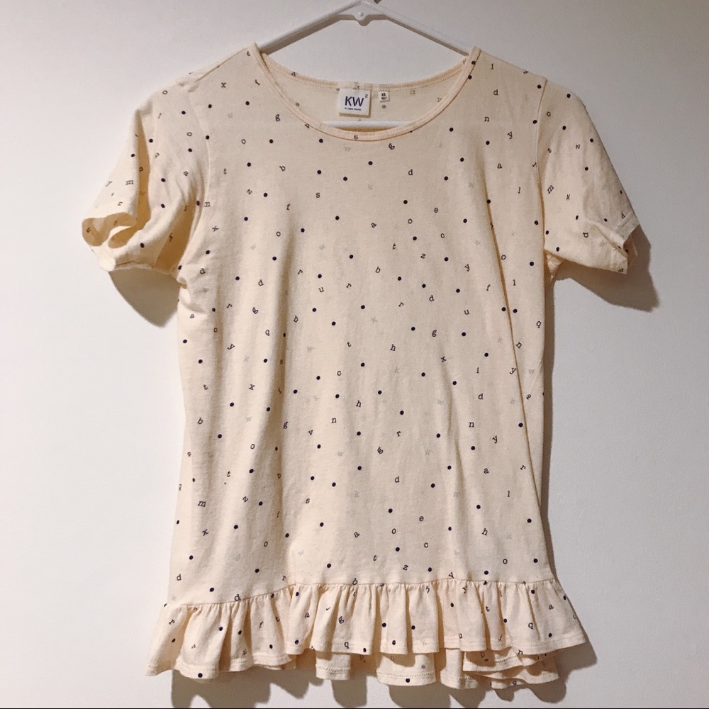 Karen Walker x Uniqlo peplum top SZ XS